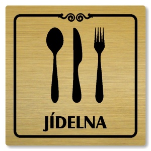 Jídelna, 100x100mm, zlatá, Texas